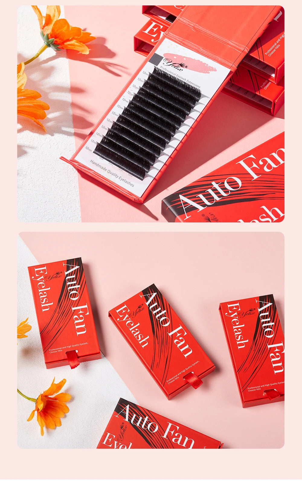 Extensions de Cils Volume Yelix – Easy Fan Noir Mat D Curl (8 à 15 mm) - Blinksy